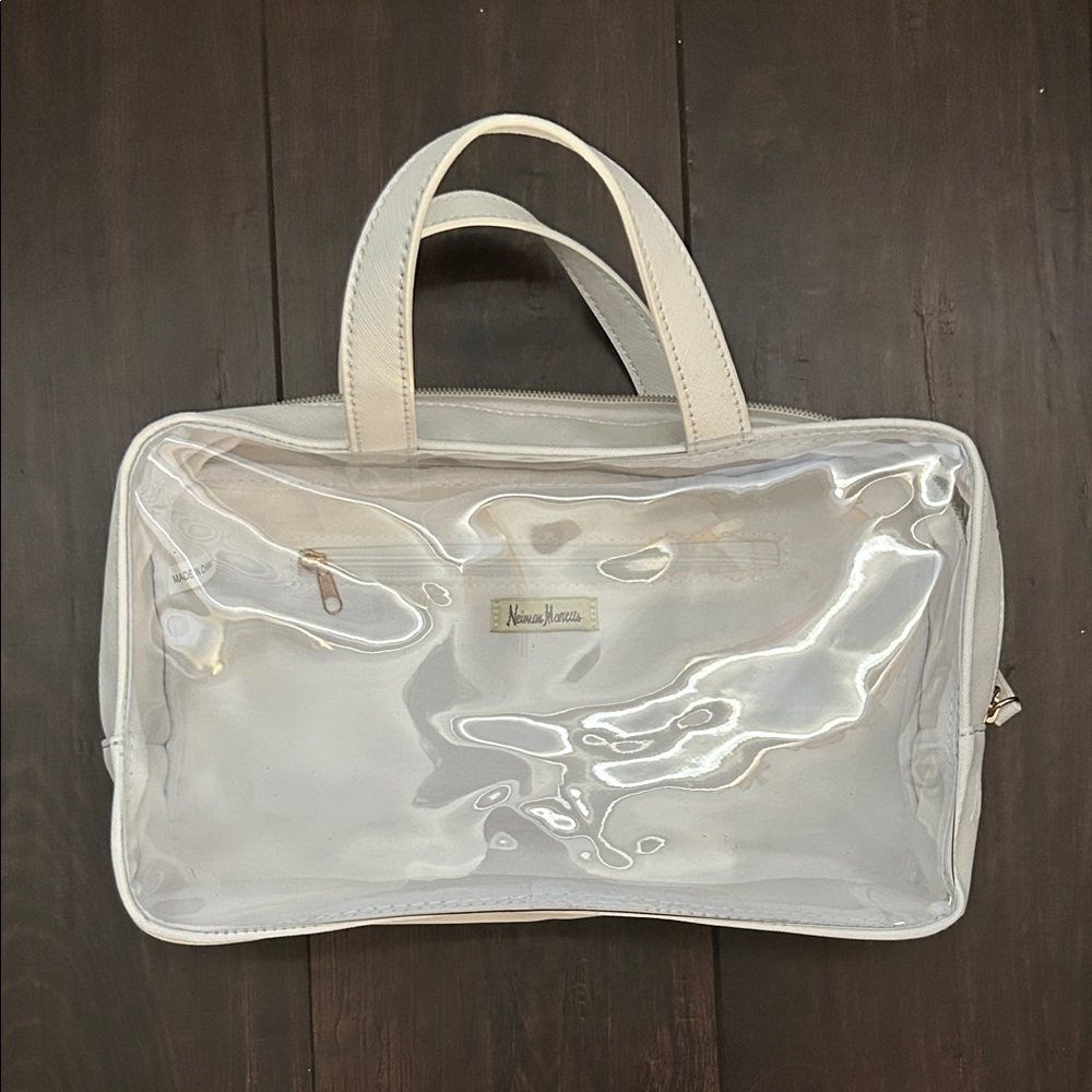 Neiman Marcus White Toiletry Bag